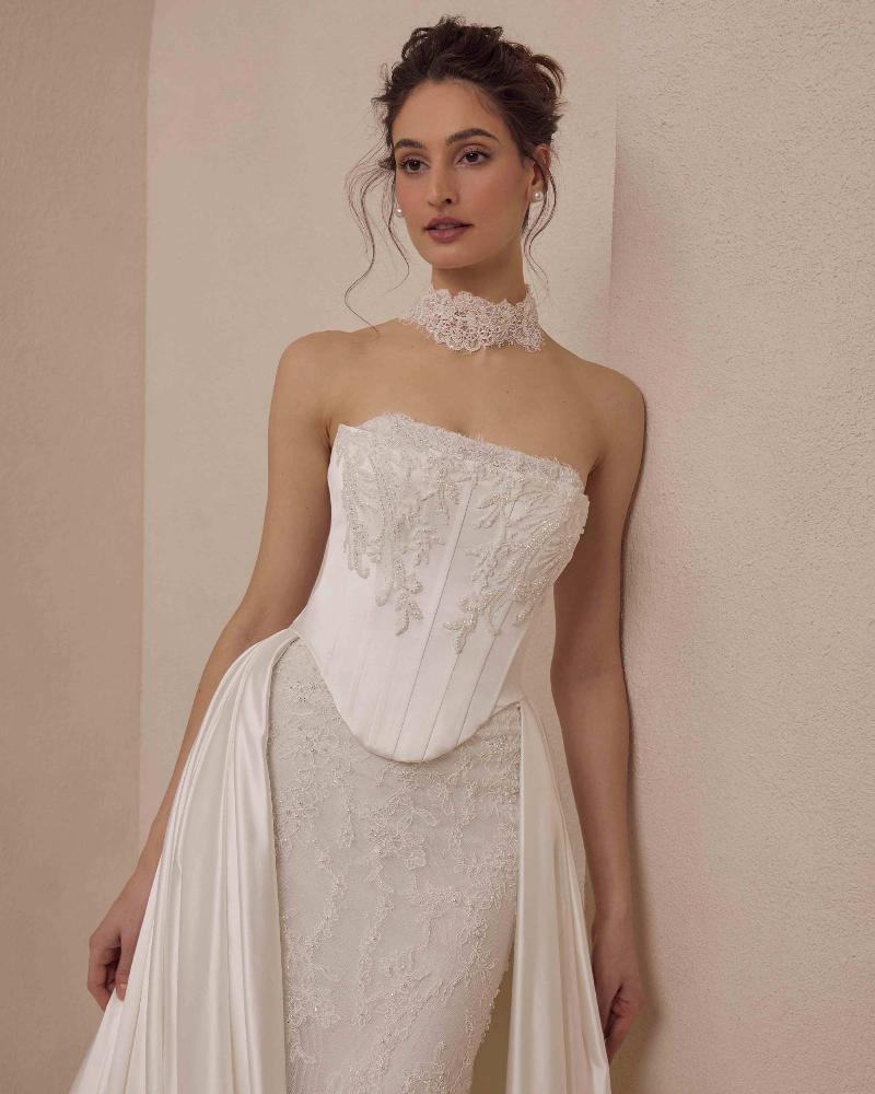 Style B25236 - Calla Blanche Wedding Dress - White Rose Bridal Newark NJ (view 2)