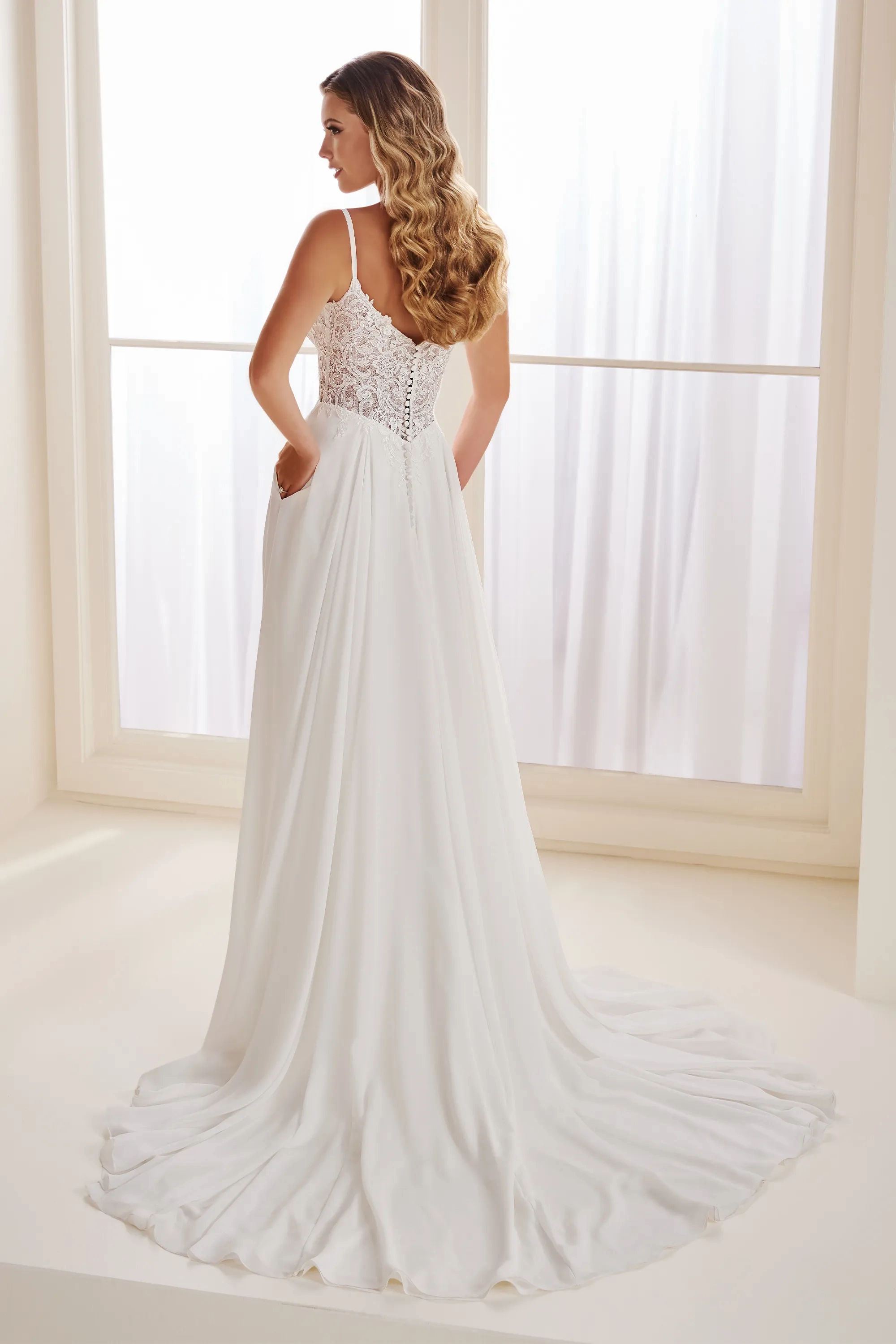 E602 Enchanting Mon Cheri Bridals - Enchanting Wedding Dress - White Rose Bridal Newark NJ (view 2)