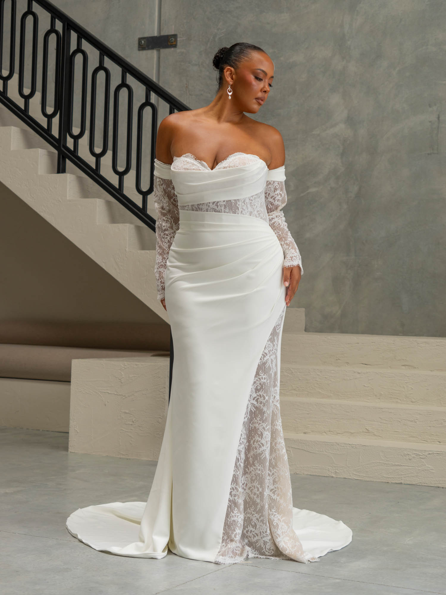 Gray - Evie Young Wedding Dress - White Rose Bridal Newark NJ (view 6)