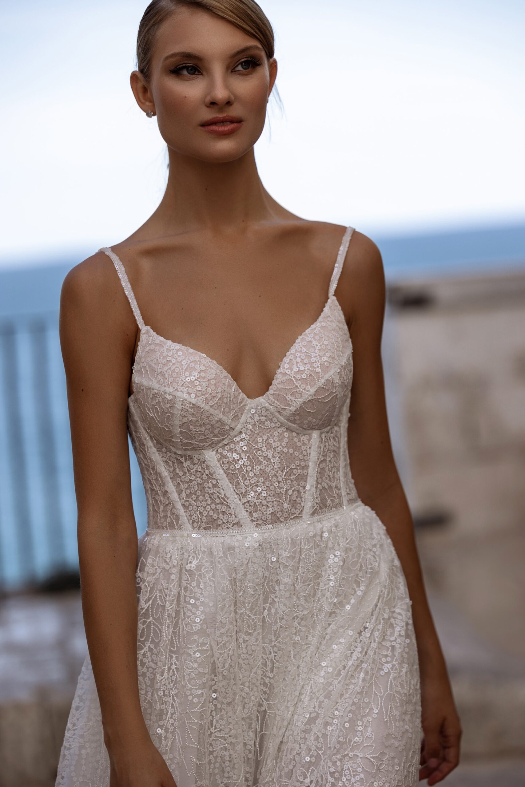 Erica - Madioni Wedding Dress - White Rose Bridal Newark NJ (view 3)