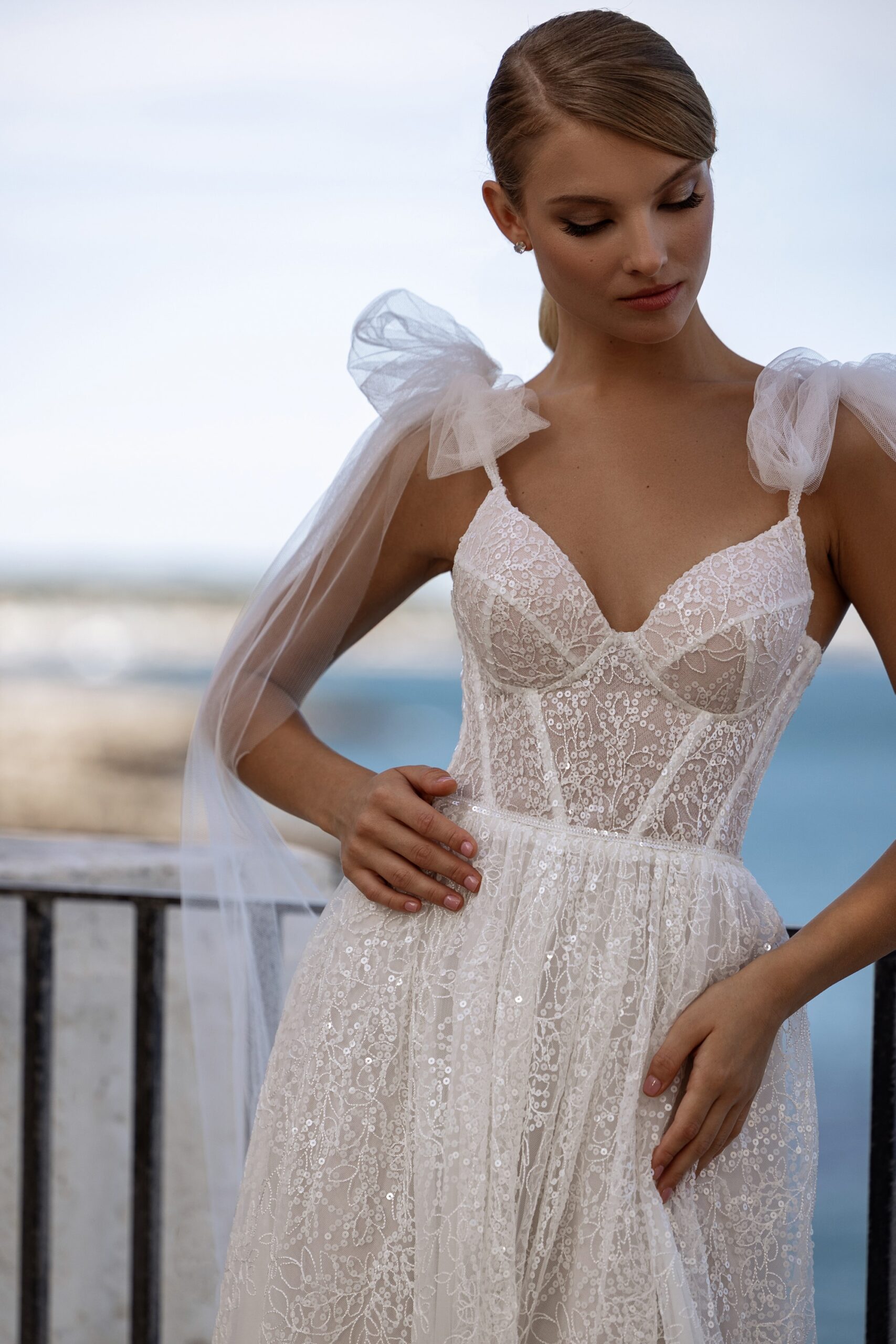 Erica - Madioni Wedding Dress - White Rose Bridal Newark NJ (view 4)