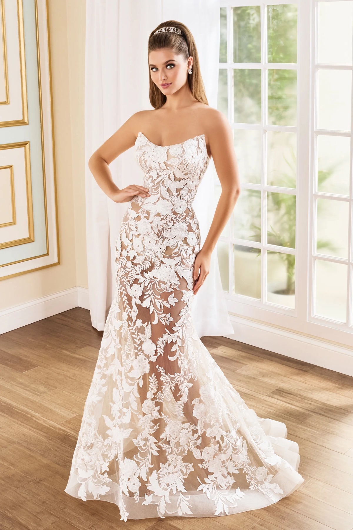 MT9101 Lily Rose - Martin Thornburg Wedding Dress - White Rose Bridal Newark NJ (view 2)